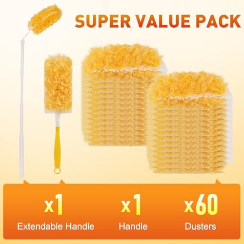 YHOVID Heavy Duty Duster Refills with 360 Handle