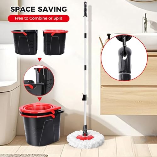 Gadhra Spin Mop and Bucket with Wringer Set