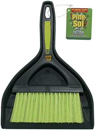 Pine-Sol Mini Dustpan and Brush Set - Portable Compact Green