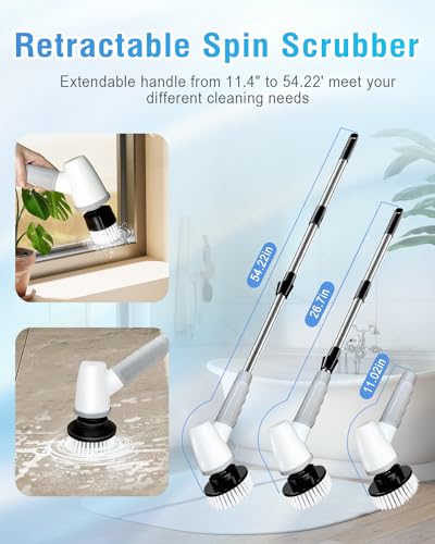 Electric Spin Scrubber with 8 Brush Heads and 2 Speeds 1