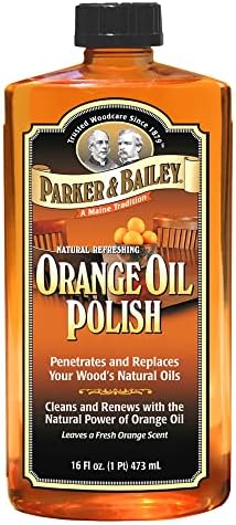 Parker Bailey Orange Oil Polish 16oz - Natural Wood Cleaner Furniture Polish 1