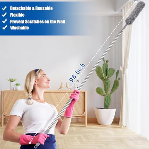 9PCS Extendable Dusters with Microfiber Cleaning Kit