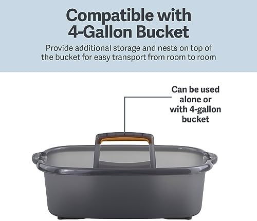 Casabella Plastic Cleaning Storage Caddy with Handle 185 Gallon