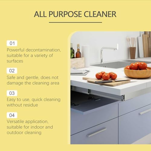 All-Purpose Kitchen Cleaning Spray with Fresh Lemon Scent