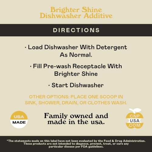 Brighter Shine Natural Dishwasher Cleaner 60 Uses