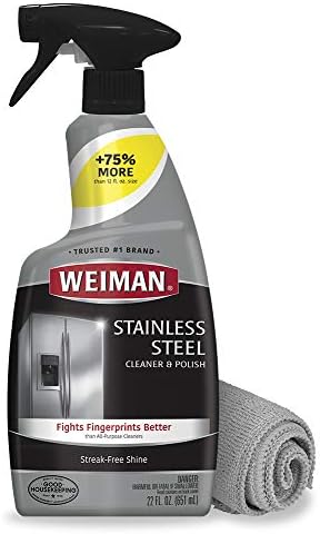 Weiman Stainless Steel Cleaner and Polish - Microfiber Cloth