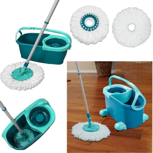 4 Pack Microfiber Spin Mop Heads for Leifheit Twist Systems