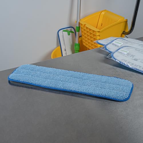 Restaurantware Clean Tek Professional Reusable Mop Pad Blue Microfiber