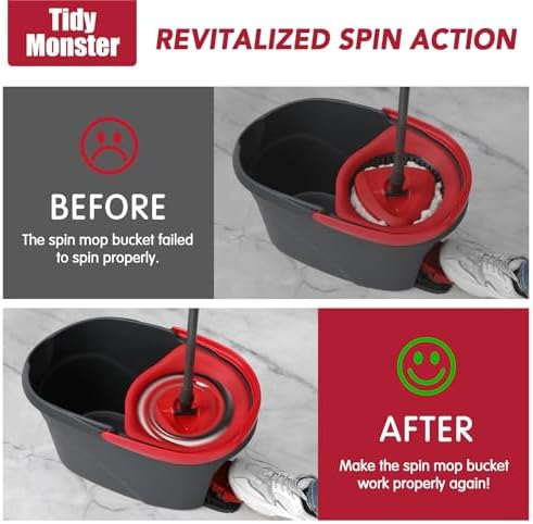 Tidy Monster Pedal Bearing Replacement for O-Cedar Mop Bucket - 2 Pack