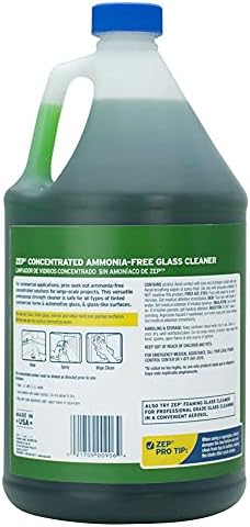 Zep Ammonia Free Glass Cleaner 1 Gallon Case of 2 Commercial Strength