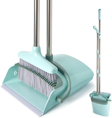 XXXFLOWER 55 Long Handle Broom and Dustpan Set