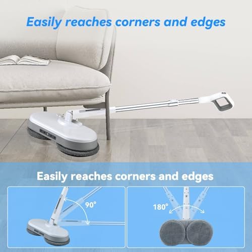 Verazon Cordless Electric Mop with LED Light and Water Sprayer