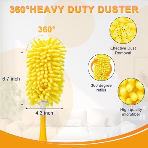 KeFanta Reusable Duster Refill 8Pcs with Handle 1