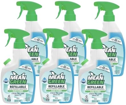 Mean Green Refillable Glass Cleaner 143 Ounce 6 Pack