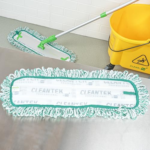 Restaurantware Clean Tek Professional Dry Mop Pad 1 Dust Pad with Fringe