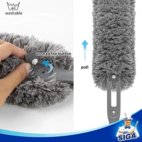 MRSIGA Lint Free Microfiber Duster for Easy Household Cleaning