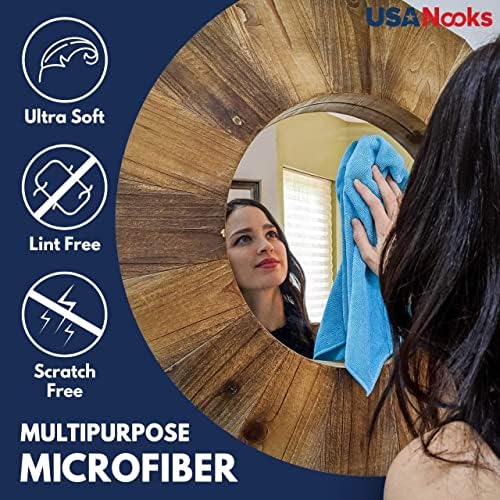 USANOOKS 12Pc Microfiber Cleaning Cloths - 125x125 inch