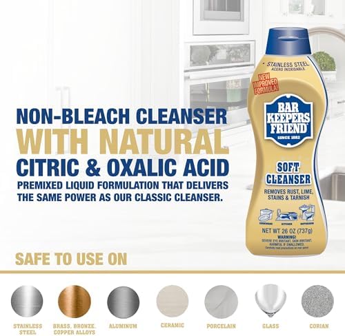 Bar Keepers Friend Soft Cleanser Liquid 2 Pack 26 Oz