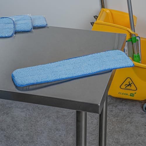Restaurantware Clean Tek Professional Reusable Mop Pad Blue Microfiber