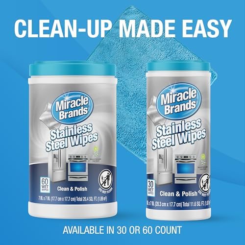 MiracleWipes for Stainless Steel - 30 Count