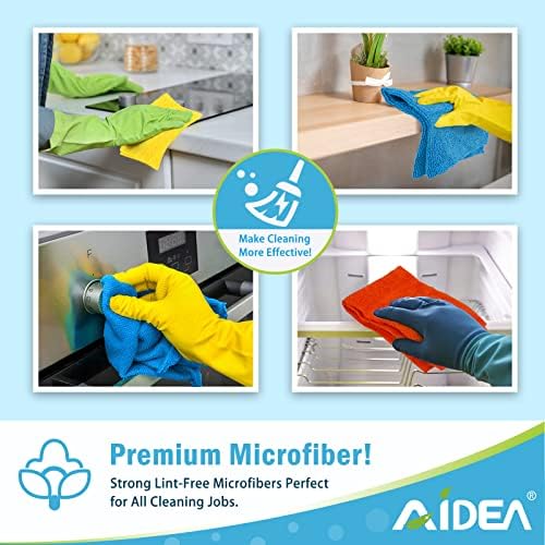 AIDEA Microfiber Cleaning Cloth 100PK Soft and Durable