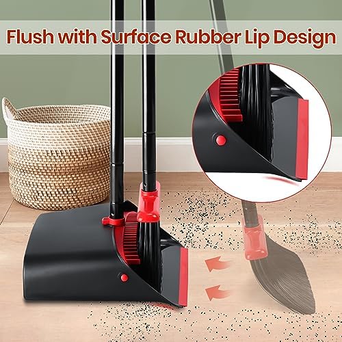 TreeLen Broom and Dustpan Set for Home