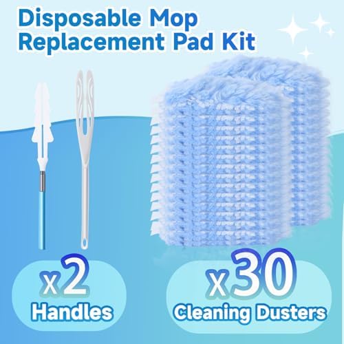 Swiffer Duster Refills 30 Count with 2 Handles 360 Rotation