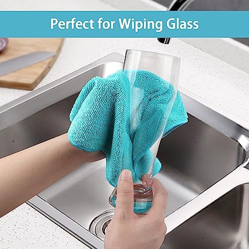 HOMEXCEL 12 Pack Microfiber Cleaning Cloths