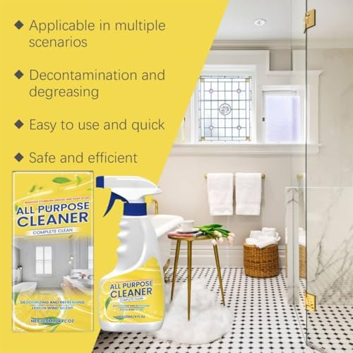 All-Purpose Kitchen Cleaning Spray with Fresh Lemon Scent