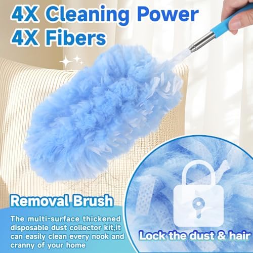Swiffer Duster Refills 30 Count with 2 Handles 360 Rotation