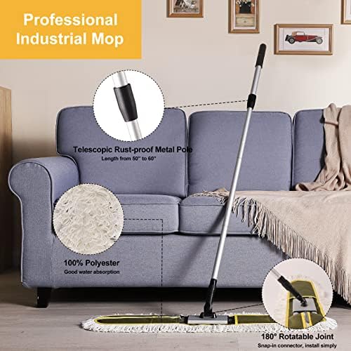 36 Heavy Duty Dust Mop with Long Handle for Commercial Use
