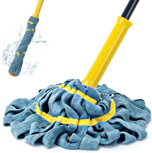 KeFanta Self-Wringing Twist Mop with Scouring Pad