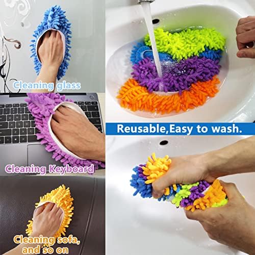 4 Pairs Mop Slippers for Floor Cleaning