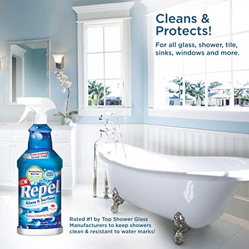 Clean-X REPEL Glass Cleaner 32 fl oz - Streak-Free Water-Repelling 1