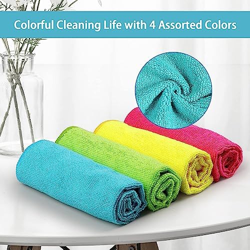 HOMEXCEL 12 Pack Microfiber Cleaning Cloths