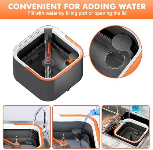 INWEJIA Spin Mop and Bucket Set with 90 Foldable and 360 Rotating Design