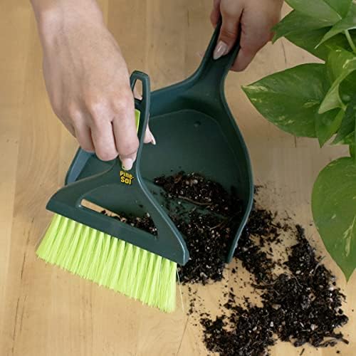 Pine-Sol Mini Dustpan and Brush Set - Portable Compact Green