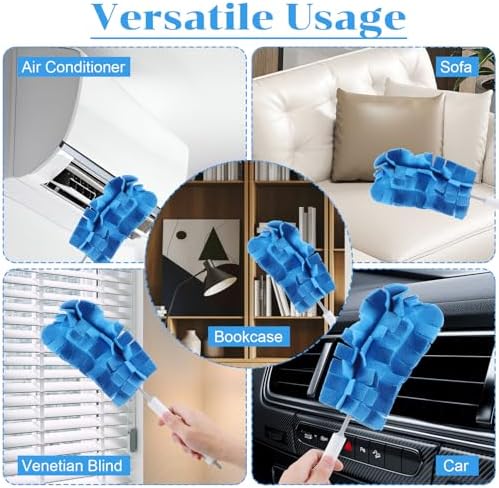 10 PCS Reusable Fleece Duster Refills Rainbow Colors