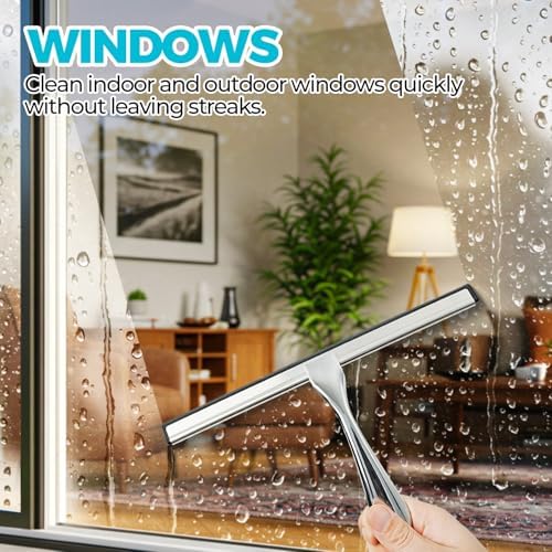 2 Pack Universal Squeegee for Glass and Tile Surfaces
