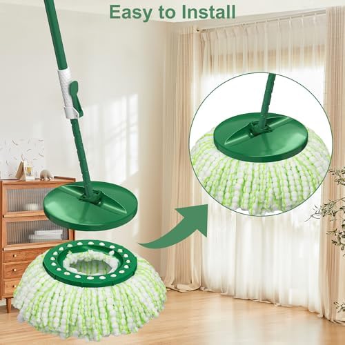 Vosante 4pcs Spin Mop Replacement Heads 1