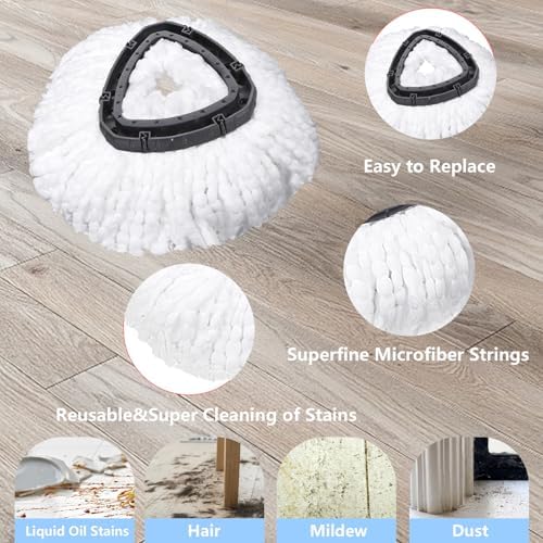 WaIE Jiemi 6 Pack Mop Heads for Oceda RinseClean 1-Tank Mop