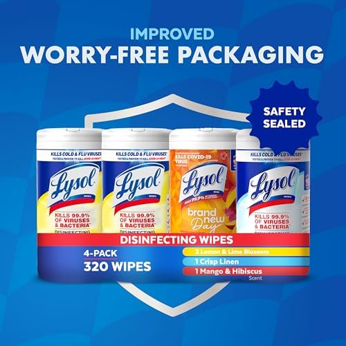 Lysol Disinfecting Wipes 80 Count 4pk Bundle 1