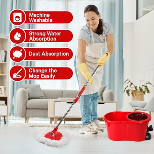 TAKTICK Foot Pressure Spin Mop and Bucket Set 1