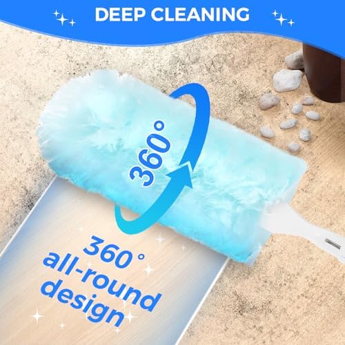 Wlich Disposable Duster Refills 8-Pack with Extendable Handle