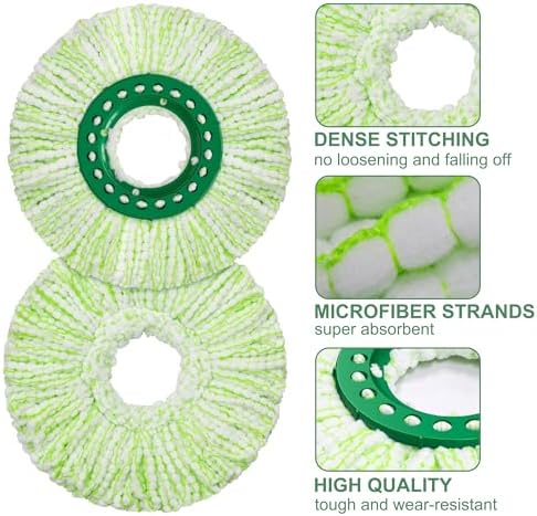 Vosante 4pcs Spin Mop Replacement Heads 1