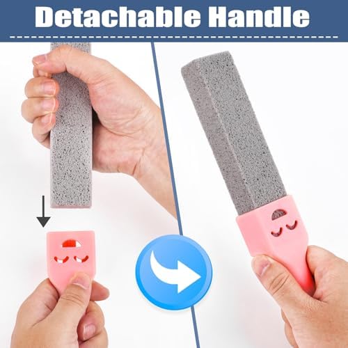 8 Pack Pumice Stones with Universal Handle