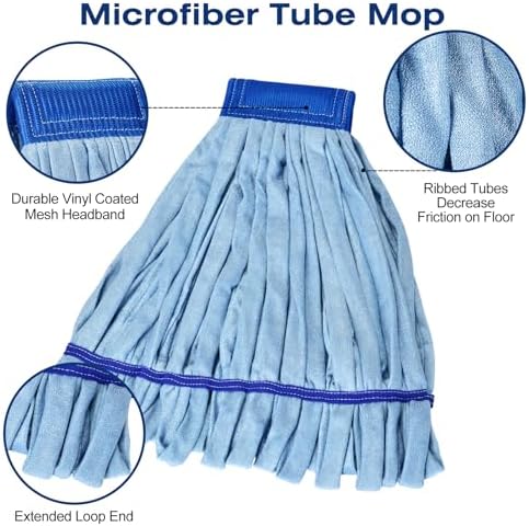 Matthew Cleaning Microfiber Tube Mop Replacement 6 Pack
