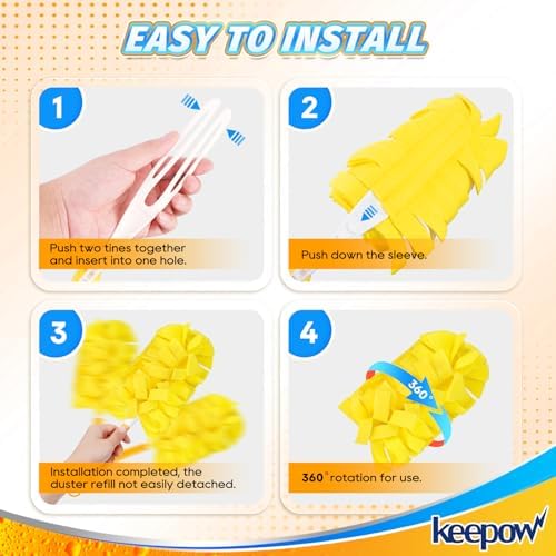 KEEPOW Reusable Duster Refills 4 Pack