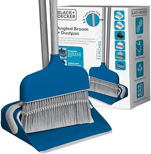 BLACKDECKER Butler Broom Dustpan Set - Ocean Blue 1
