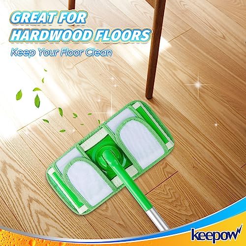 KEEPOW Reusable Pads for Swiffer Sweeper - 5 Pack 12 Mop Refills